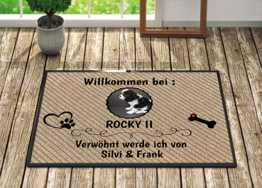 Hundefussmatte "Herzlich..."